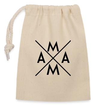 MOM - Closable cotton gift bag (14x20cm) - nature - Front