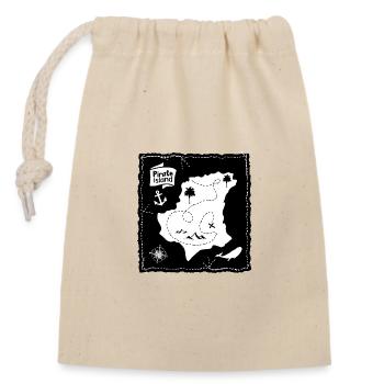 Pirate island - Sac cadeau en coton avec cordon (14 x 20 cm) - nature - Devant