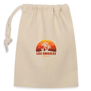 Cool Los Angeles Californie plage coucher de soleil Souvenir - Sac cadeau en coton avec cordon (14 x 20 cm) - nature - Devant