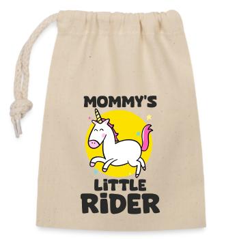 Kleiner Pullover Mama Pullover Pferde Baby - Verschließbarer Geschenkbeutel aus Baumwolle (14x20cm) - Natur - Vorne