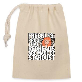 Red Hair Redheaded Irish Freckles Ginger Redhead - Closable cotton gift bag (14x20cm) - nature - Front