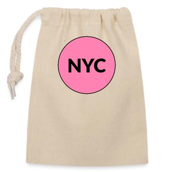GAY NYC PRIDE - Verschließbarer Geschenkbeutel aus Baumwolle (14x20cm) - Natur - Vorne