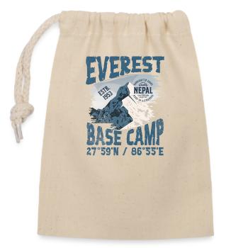 Everest Base Camp Nepal Copy - Closable cotton gift bag (14x20cm) - nature - Front