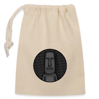 You Rock - Stature de Moaï - Sac cadeau en coton avec cordon (14 x 20 cm) - nature - Devant
