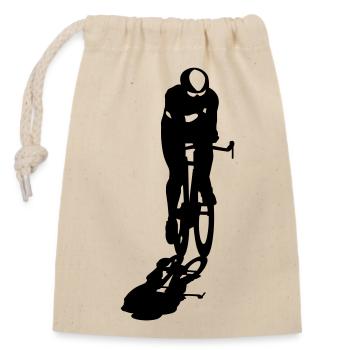 rennrad_6 - Closable cotton gift bag (14x20cm) - nature - Front