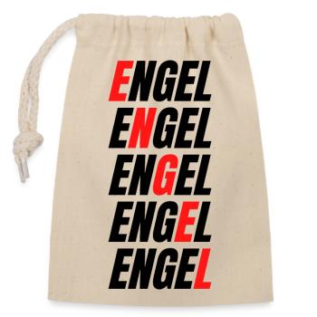 Angel - Closable cotton gift bag (14x20cm) - nature - Front
