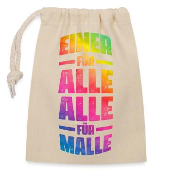 Malle tout pour un dicton majorquin - Sac cadeau en coton avec cordon (14 x 20 cm) - nature - Devant
