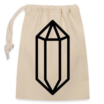 cristal de quartz - Sac cadeau en coton avec cordon (14 x 20 cm) - nature - Devant