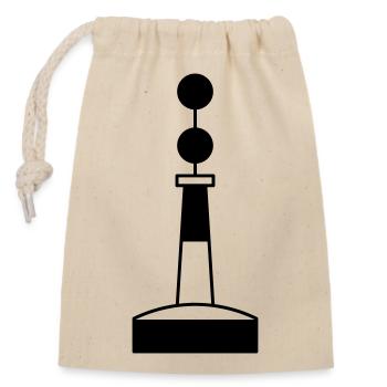 Tonne - Boje Nordsee Segeln Ostsee Maritim - Verschließbarer Geschenkbeutel aus Baumwolle (14x20cm) - Natur - Vorne