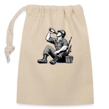 Disarmament of the Armed Forces - Closable cotton gift bag (14x20cm) - nature - Front