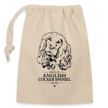 Cocker anglais Épagneul Maman Chien Chien Wilsigns - Sac cadeau en coton avec cordon (14 x 20 cm) - nature - Devant