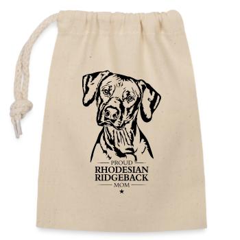 Rhodesian Ridgeback Mom Dog Dog Wilsigns - Closable cotton gift bag (14x20cm) - nature - Front