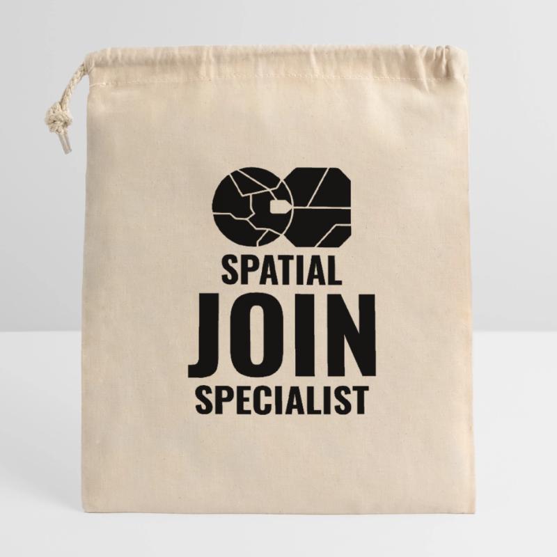 Spatial Join GIS Data Analyst Mapping Expert Closable cotton gift bag (14x20cm)