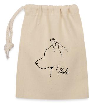 Husky Profil Chiens Chien Wilsigns - Sac cadeau en coton avec cordon (14 x 20 cm) - nature - Devant