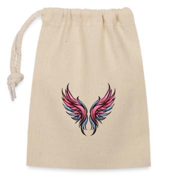 Symbolisme de l’aile - Sac cadeau en coton avec cordon (14 x 20 cm) - nature - Devant