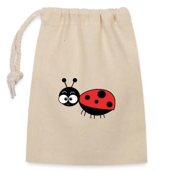Coccinelle - Sac cadeau en coton avec cordon (14 x 20 cm) - nature - Devant