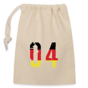 4 Number Germany Jersey - Closable cotton gift bag (14x20cm) - nature - Front