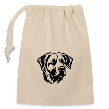 Kangal Dog Head - Closable cotton gift bag (14x20cm) - nature - Front