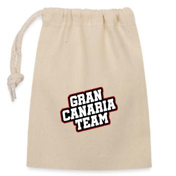 Gran Canaria Team - Closable cotton gift bag (14x20cm) - nature - Front