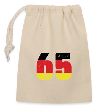 65 Number Jersey Germany - Closable cotton gift bag (14x20cm) - nature - Front