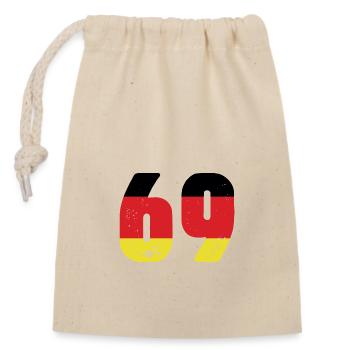 69 Number Jersey Germany - Closable cotton gift bag (14x20cm) - nature - Front