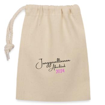 Hen Party 2024 Hen - Closable cotton gift bag (14x20cm) - nature - Front