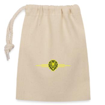 Lion Symbole Roi Couronne - Sac cadeau en coton avec cordon (14 x 20 cm) - nature - Devant