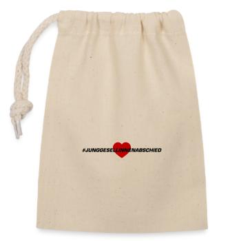 Hen Party Heart - Closable cotton gift bag (14x20cm) - nature - Front