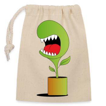 Plant - Closable cotton gift bag (14x20cm) - nature - Front