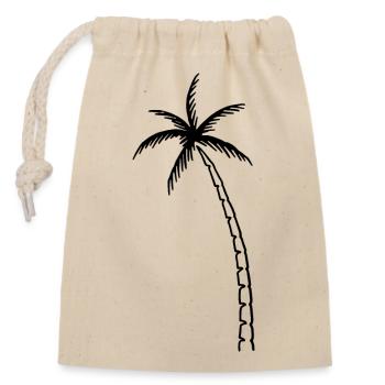 Palme Palm - Sac cadeau en coton avec cordon (14 x 20 cm) - nature - Devant