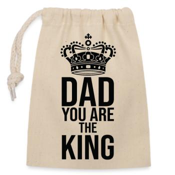 Père Papa Famille Dictons de la fête des pères - Sac cadeau en coton avec cordon (14 x 20 cm) - nature - Devant
