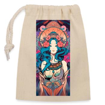 60s Psychedelic Rock Poster Art Nouveau Art Nouveau - Closable cotton gift bag (14x20cm) - nature - Front