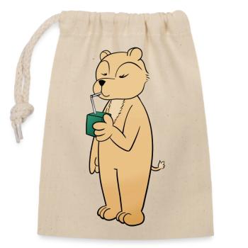 Drink packets - Closable cotton gift bag (14x20cm) - nature - Front