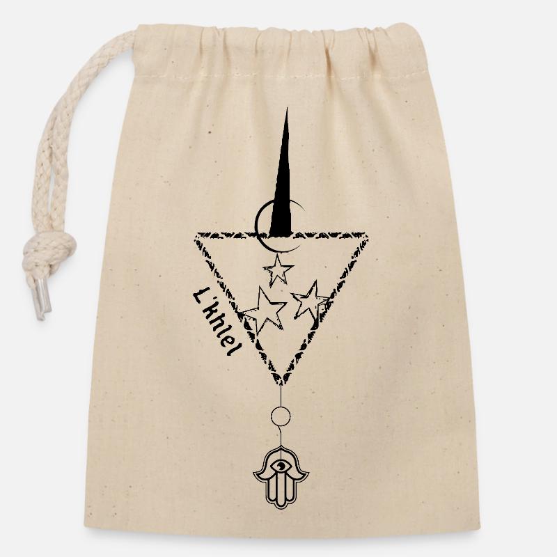 The EKHLEL - Closable cotton gift bag (14x20cm) - nature