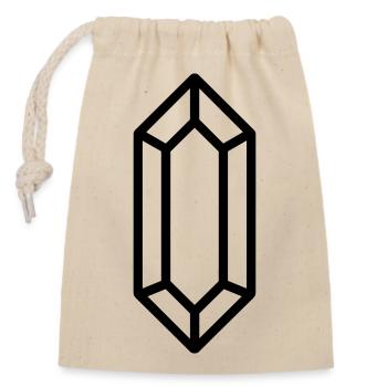 cristal de quartz - Sac cadeau en coton avec cordon (14 x 20 cm) - nature - Devant