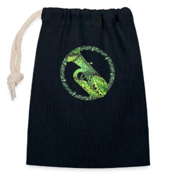 Tuba E 35 - Closable cotton gift bag (14x20cm) - navy - Front