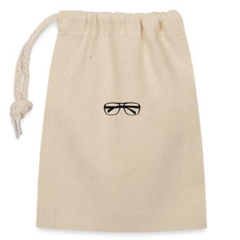 Spectacles - Closable cotton gift bag (14x20cm) - nature - Front