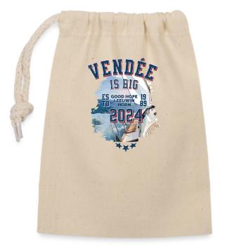 In 2024 Vendée is big - Sac cadeau en coton avec cordon (14 x 20 cm) - nature - Devant