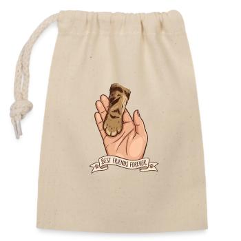 Best Friends Forever - Closable cotton gift bag (14x20cm) - nature - Front