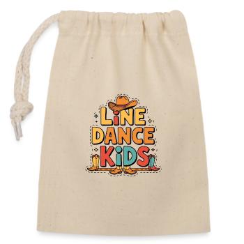 Line Dance Kids Kids Dancing Line Dance - Closable cotton gift bag (14x20cm) - nature - Front
