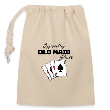 Old Maid Official Shirt - Closable cotton gift bag (14x20cm) - nature - Front