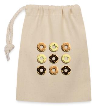 Donuts Party im Herbst. - Verschließbarer Geschenkbeutel aus Baumwolle (14x20cm) - Natur - Vorne