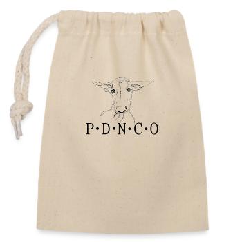 Podi Enfant - Sac cadeau en coton avec cordon (14 x 20 cm) - nature - Devant