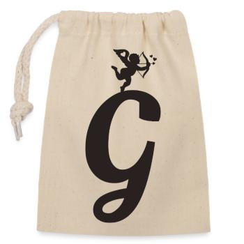 G - Closable cotton gift bag (14x20cm) - nature - Front