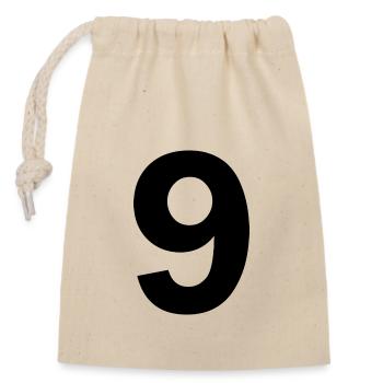 9 - Closable cotton gift bag (14x20cm) - nature - Front