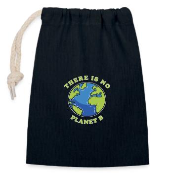 There is no Planet B - Verschließbarer Geschenkbeutel aus Baumwolle (14x20cm) - Navy - Vorne