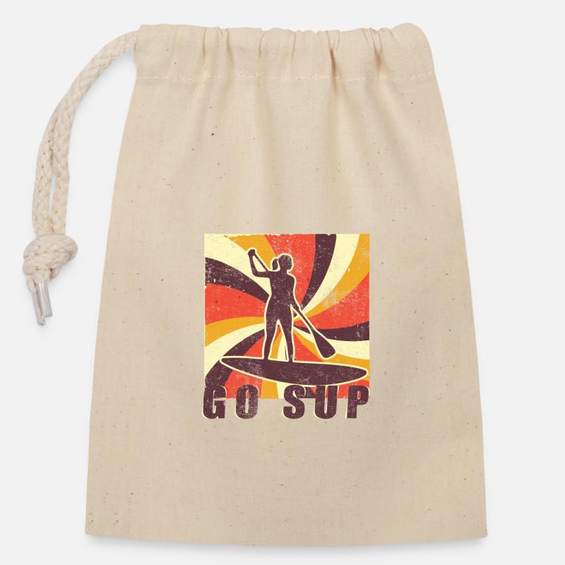 SUP - Verschließbarer Geschenkbeutel aus Baumwolle (14x20cm) - Natur