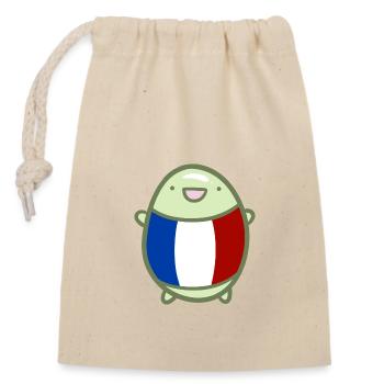 Sweet bean - France - Closable cotton gift bag (14x20cm) - nature - Front