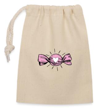 Candy - Closable cotton gift bag (14x20cm) - nature - Front