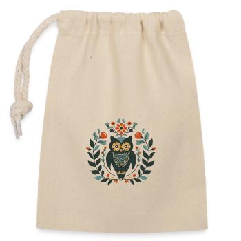 Le Jardin de la Chouette - Sac cadeau en coton avec cordon (14 x 20 cm) - nature - Devant